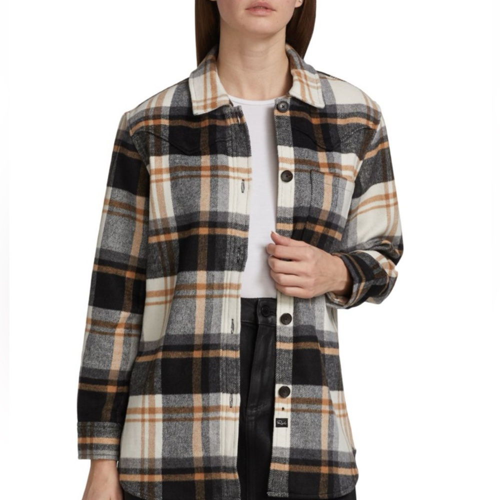 Rails Tripp Plaid Shirt Jacket Camel XS